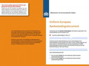Het Uniform Europees Aanbestedingsdocument (UEA)